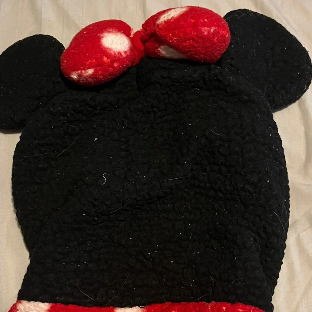 Minnie Mouse Red and‎ White Polk a Dot Cape with  Mouse Ears
